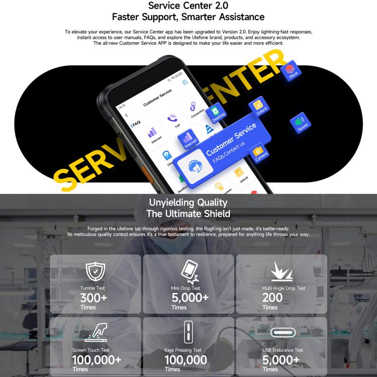 [HK Warehouse] Ulefone RugKing, 8GB+128GB, IP68/IP69K Rugged Phone, 5.99 inch Android 15 Unisoc T7255 Octa Core, Network: 4G, NFC, OTG (Black)
