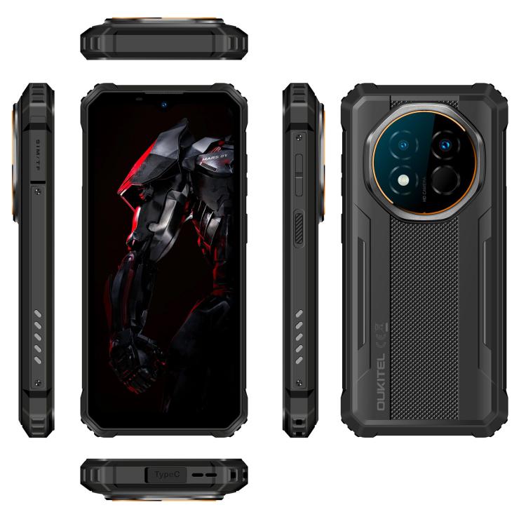 [HK Warehouse] Oukitel G6 Rugged Phone, 4GB+64GB, Fingerprint Identification, 10600mAh Battery, 6.52 inch Android 16.0 Unisoc T615 Octa Core, OTG, Network: 4G (Black)