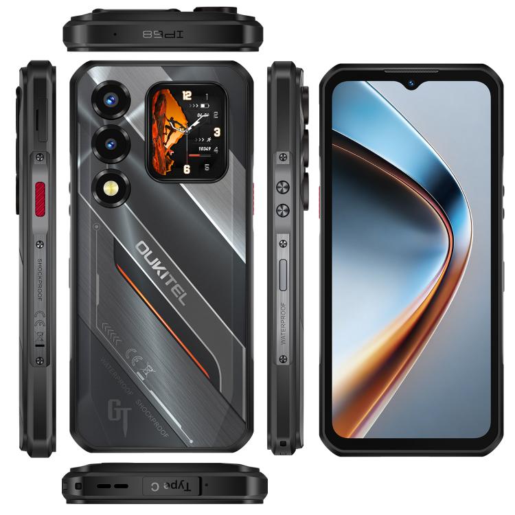 [HK Warehouse] Oukitel WP66 5G Rugged Phone, 12GB+512GB, Side Fingerprint, 6.6 inch Android 16.0 MTK Dimensity 7025 Octa-Core, NFC, OTG, Network: 5G (Black)