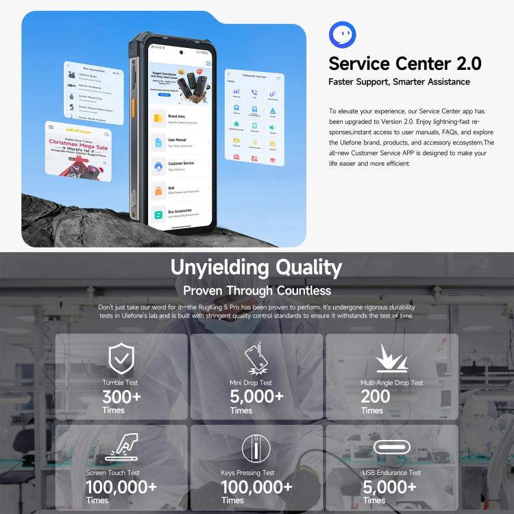 [HK Warehouse] Ulefone RugKing 5 Pro Rugged Phone, 8GB+256GB, Side Fingerprint, 20000mAh Battery, 6.78 inch Android 16 Unisoc T7250 Octa Core, Network: 4G, NFC, OTG (Black)