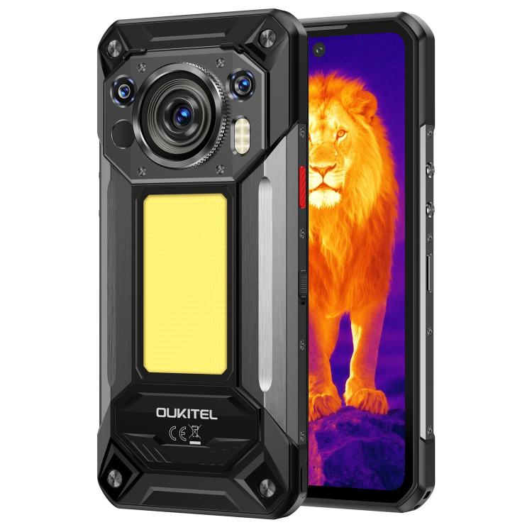 [HK Warehouse] Oukitel WP500 Ultra Rugged Phone, Thermal Imaging, 12GB+1TB, 108MP Camera, Fingerprint Identification, 6.78 inch Android 16 MTK Dimensity 8300 Octa Core, NFC, OTG, Network: 5G (Black)