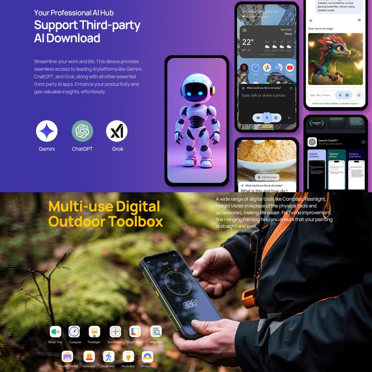 [HK Warehouse] Ulefone Armor 24 Pro IP68/IP69K Rugged Phone, 12GB+256GB, 6.78 inch Android 16 MediaTek Helio G200 Octa Core, Network: 4G, NFC, OTG (Black)