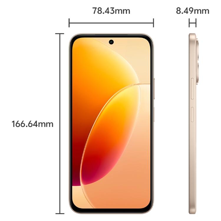 vivo Y500i, 8GB+128GB, Side Fingerprint, 6.75 inch Android 16 OriginOS 6 Snapdragon 4 Gen 2 Octa Core, OTG, NFC, Network: 5G(Gold)