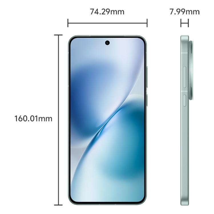 vivo X200s, 12GB+256GB, Face ID / 3D Ultrasonic Fingerprint, 6.67 inch OriginOS 5 / Android 15 Dimensity 9400+ Octa Core, OTG, NFC, Network: 5G, Support Google Play (Mint Blue)