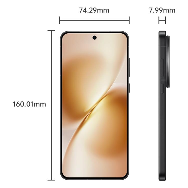 vivo X200s, 16GB+512GB, Face ID / 3D Ultrasonic Fingerprint, 6.67 inch OriginOS 5 / Android 15 Dimensity 9400+ Octa Core, OTG, NFC, Network: 5G, Support Google Play (Black)
