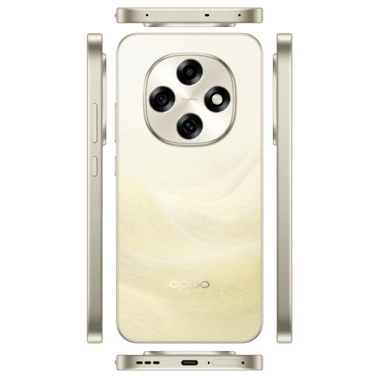 OPPO A6 Pro 5G, 8GB+256GB, Screen Fingerprint, 6.57 inch ColorOS 15 Android 15 Dimensity 7300 Octa Core, NFC, OTG, Network: 5G (Gold)