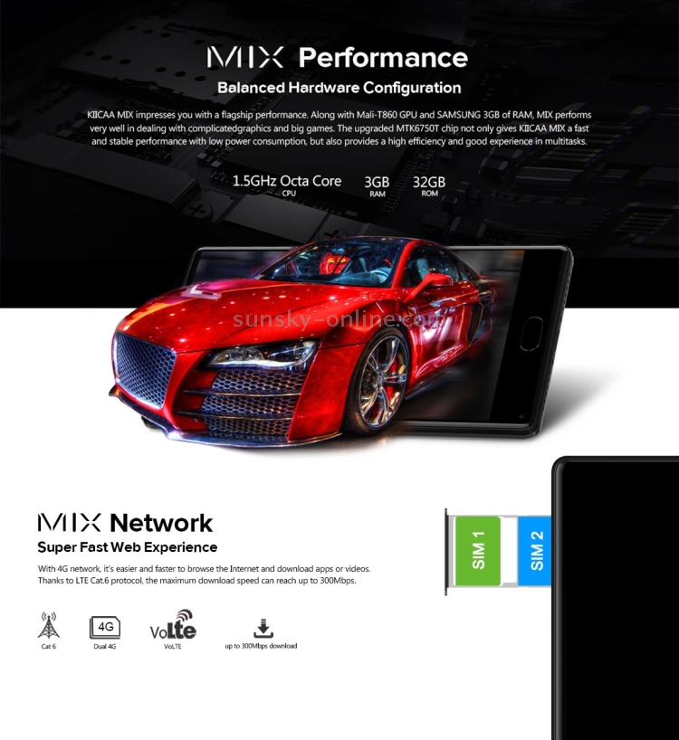 LEAGOO KIICAA MIX, 3GB+32GB