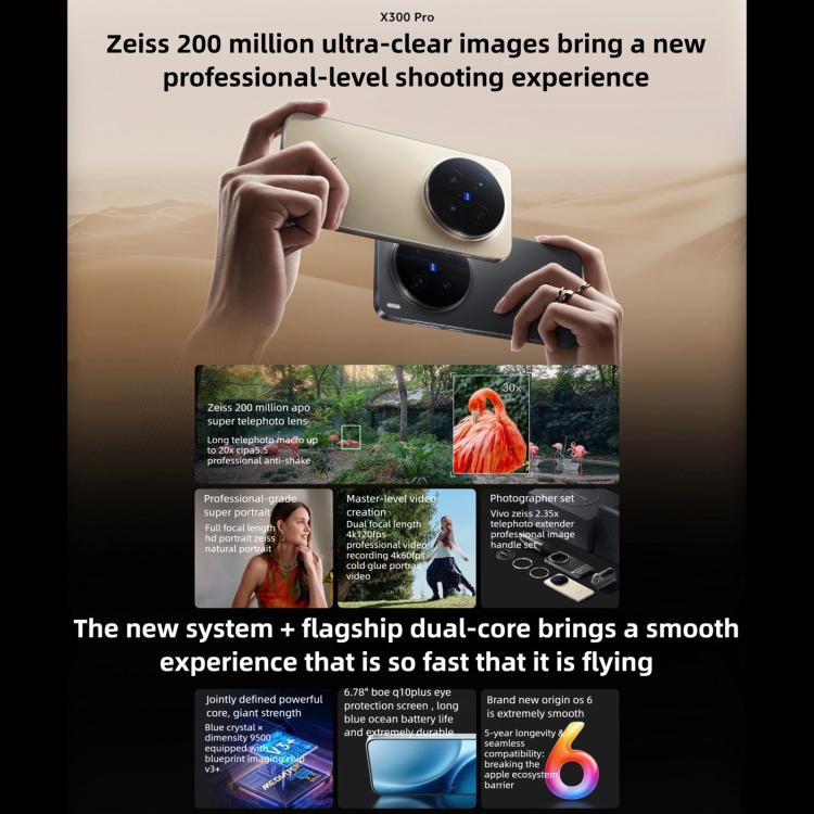 vivo X300 Pro, 12GB+256GB, 6.78 inch OriginOS 6 Android 16