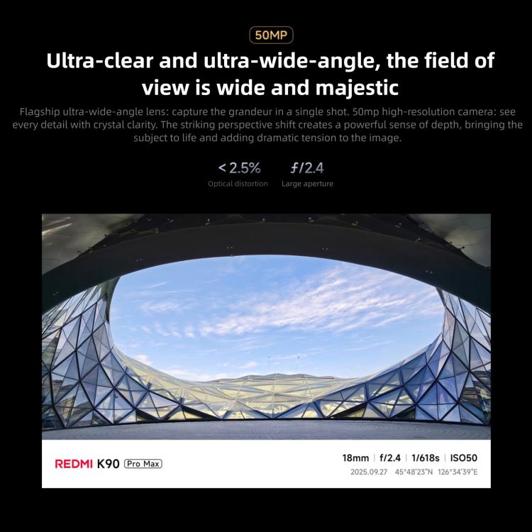 Xiaomi Redmi K90 Pro Max, 16GB+512GB, 6.9 inch Xiaomi HyperOS 3 Snapdragon 8 Elite Gen 5 Octa Core, NFC, Network: 5G (White) - B9