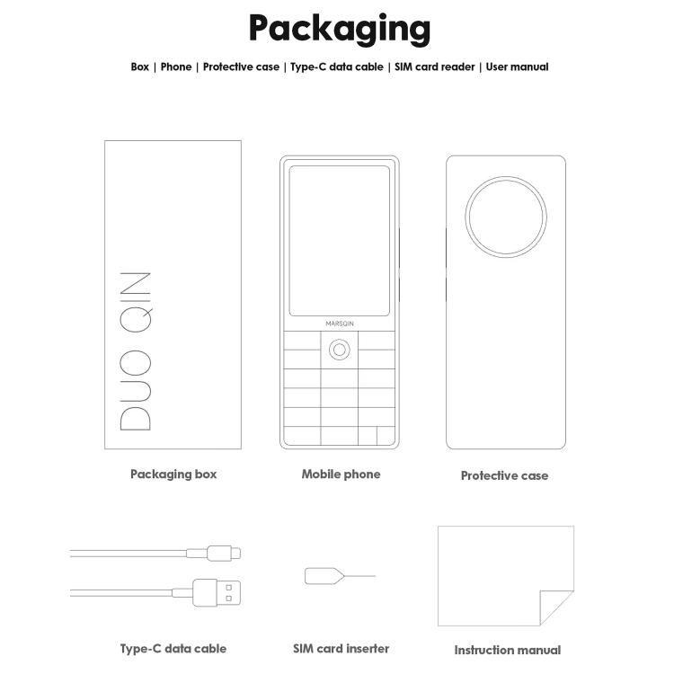 DUOQIN F25 Elder Keypad Smart Phone, 6GB+128GB, 3.54 inch Android 14 MTK8786 Octa-Core, Network: 4G (Grey)