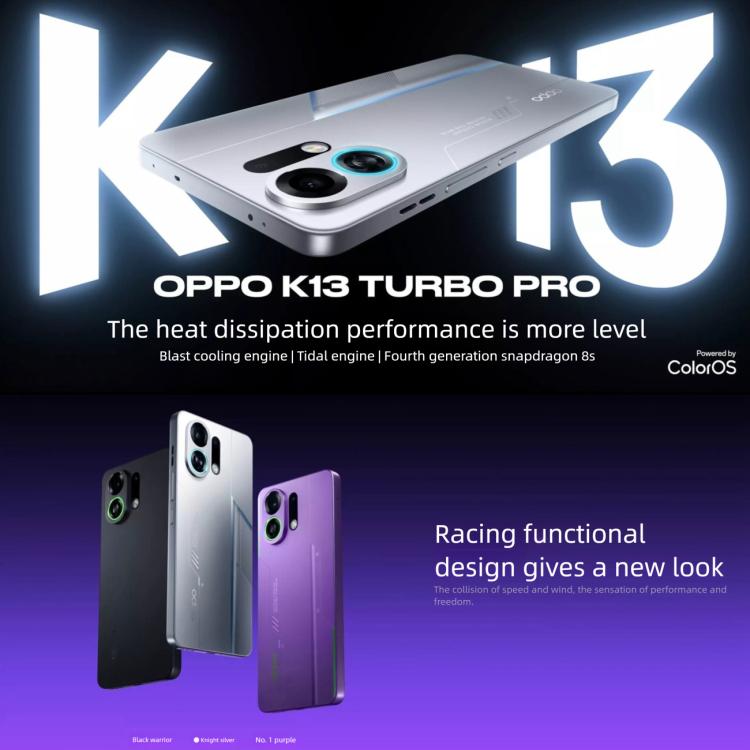OPPO K13 Turbo Pro 5G 初号紫 12GB/256GB OPPO K13 Turbo Pro 5G (Purple 256GB 12GB RAM) Global Version - NO