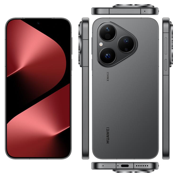 HUAWEI Pura 80, 12GB+512GB, Side Fingerprint Identification, 6.6 inch HarmonyOS 5.1, NFC, OTG, Not Support Google Play (Black)