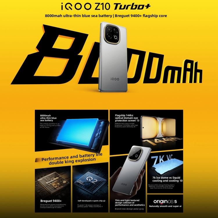 vivo iQOO Z10 Turbo+, 12GB+512GB, Screen Fingerprint, 6.