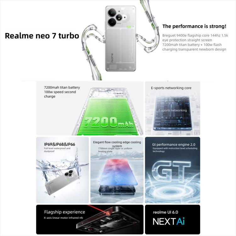 Realme Neo7 Turbo, 12GB+256GB, 6.8 inch Android 15 /