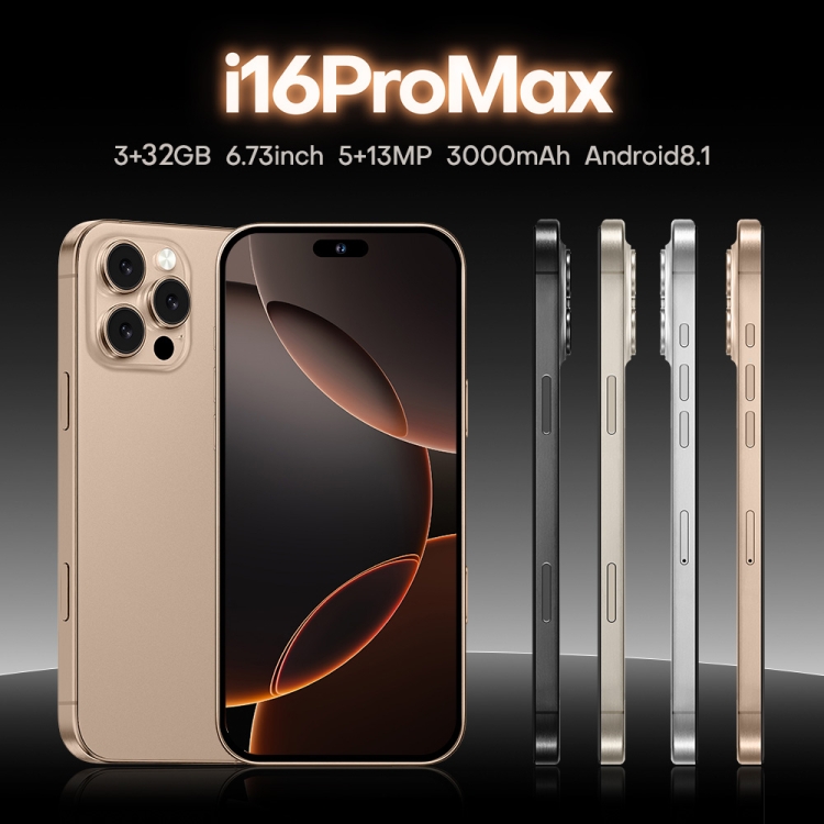 i16 Pro Max / A08、3GB+32GB、6.73インチ画面、顔認証、Android 8.1 