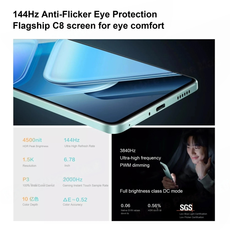 vivo iQOO Z9 Turbo, Dual Back Cameras, 12GB+256GB, Face ID 