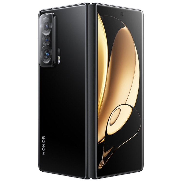 Honor Magic V 5G MGI-AN000, 50MP Camera, 12GB+256GB, China Version, Triple Back Cameras, Fade ID & Side Fingerprint Identification, 7.9 inch + 6.45 inch Magic UI 6.0 (Android 12) Qualcomm Snapdragon 8 Gen1 4nm Octa Core up to 2.995GHz, Network: 5G, OTG, NFC, Not Support Google Play(Black) - 1
