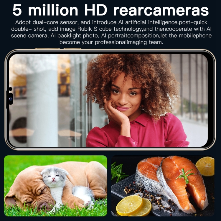 i14 Pro Max N86, 4GB+32GB, 6.3 inch, Face Identification, Android 10 MTK6737 Quad Core, Network: 4G, with 64GB TF Card (Blue) - B5