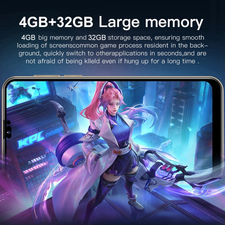 i14 Pro Max N86, 4GB+32GB, 6.3 inch, Face Identification, Android 10 MTK6737 Quad Core, Network: 4G, with 64GB TF Card (Blue) - B6