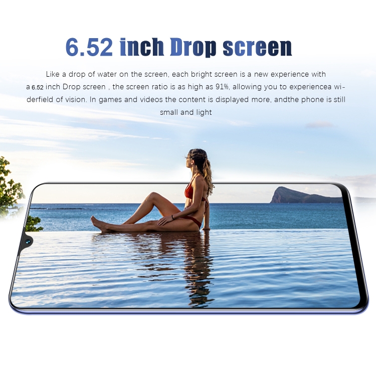 S22 Ultra Pro R425, 1GB+8GB, 6.52 inch Waterdrop Screen, Face Identification, Android 5.0 MTK6582 Quad Core, Network: 3G (Blue) - B4