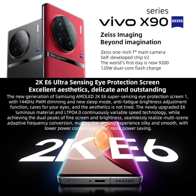 vivo X90 Pro 5G, 50MP Camera, 12GB+512GB, Triple Back Cameras, Screen  Fingerprint Identification / Face ID, 4870mAh Battery, 6.78 inch Android  13.0