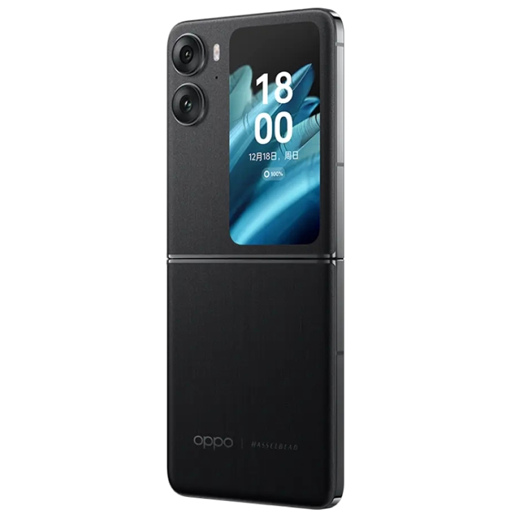 OPPO Find N2 Flip 8GB+256GB, 50MP Camera, Chinese Version, Dual Rear Cameras, Face ID & Side Fingerprint Identification, 6.8 inch + 3.26 inch Screen, ColorOS 13 Dimensity 9000+ Octa Core up to 3.2GHz, Support Google Play(Black)