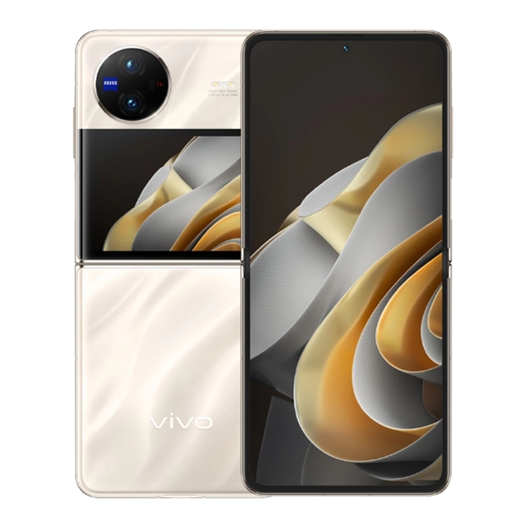 vivo X Flip 5G, appareil photo 50MP, 12 Go + 512 Go, Caméras arrière doubles, identification d'empreintes digitales latérales, batterie 4400 mAh, 6,74 pouces + 3,0 pouces Android 13.0 OriginOS 3 Qualcomm Snapdragon 8+ Gen1 Octa Core jusqu'à 3,0 GHz, NFC, OTG, réseau : 5G (or) - 2