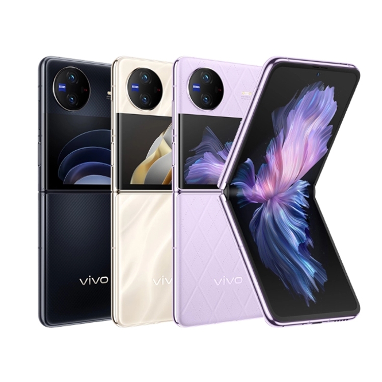 vivo X Flip 5G, appareil photo 50MP, 12 Go + 512 Go, Caméras arrière doubles, identification d'empreintes digitales latérales, batterie 4400 mAh, 6,74 pouces + 3,0 pouces Android 13.0 OriginOS 3 Qualcomm Snapdragon 8+ Gen1 Octa Core jusqu'à 3,0 GHz, NFC, OTG, réseau : 5G (or) - B1
