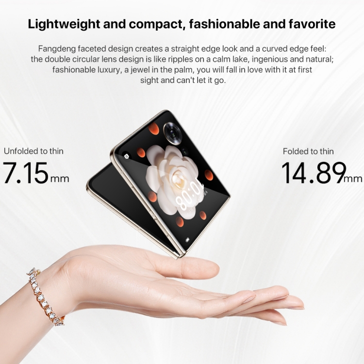 Honor Magic V Flip, 12GB+512GB, 6.8 inch + 4.0 inch Screen MagicOS 8.0 Snapdragon 8+ Gen 1 Octa Core, Network: 5G, NFC, OTG (Black) - B3