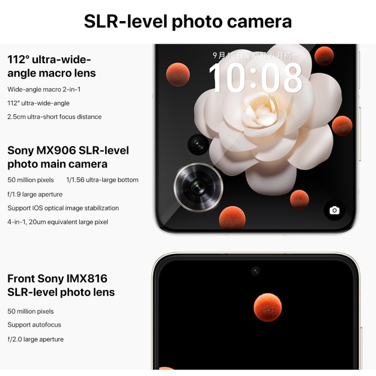 Honor Magic V Flip, 12GB+512GB, 6.8 inch + 4.0 inch Screen MagicOS 8.0 Snapdragon 8+ Gen 1 Octa Core, Network: 5G, NFC, OTG (Black) - B9