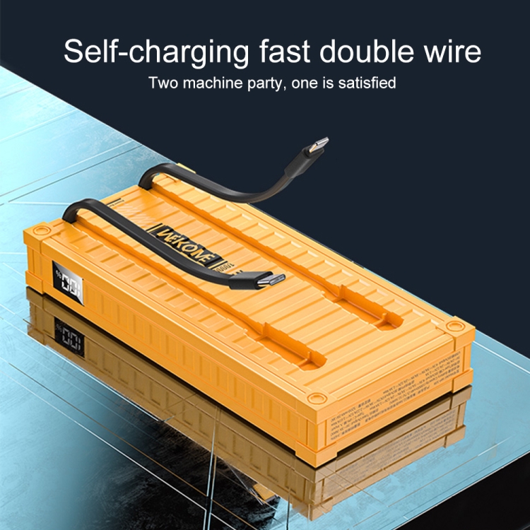WK WP-341 20000mAh Container Series 22.5W Super Fast Charging Power Bank with Cable(Yellow) - B5