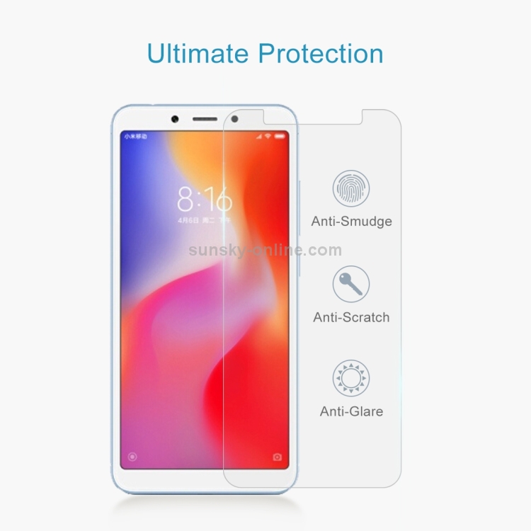 2PCS 9H Tempered Glass Film for Xiaomi Redmi 6A - Main Image