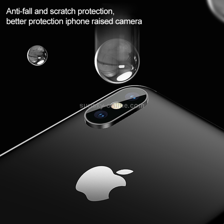 For iPhone XS 10pcs Titanium Alloy Metal Camera Lens Protector Tempered Glass Film(Black) For iPhone XS 10pcs Titanium Alloy Metal Camera Lens Protector Tempered Glass Film(Black)