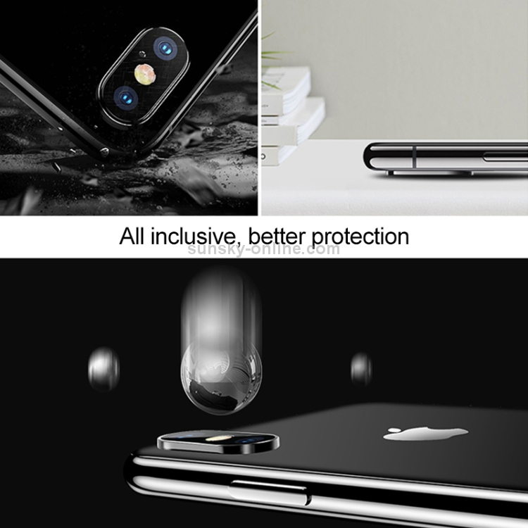 For iPhone XS 10pcs Titanium Alloy Metal Camera Lens Protector Tempered Glass Film(Black) For iPhone XS 10pcs Titanium Alloy Metal Camera Lens Protector Tempered Glass Film(Black)