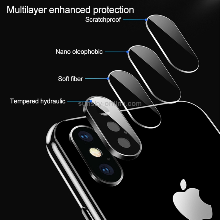 For iPhone XS 10pcs Titanium Alloy Metal Camera Lens Protector Tempered Glass Film(Black) For iPhone XS 10pcs Titanium Alloy Metal Camera Lens Protector Tempered Glass Film(Black)