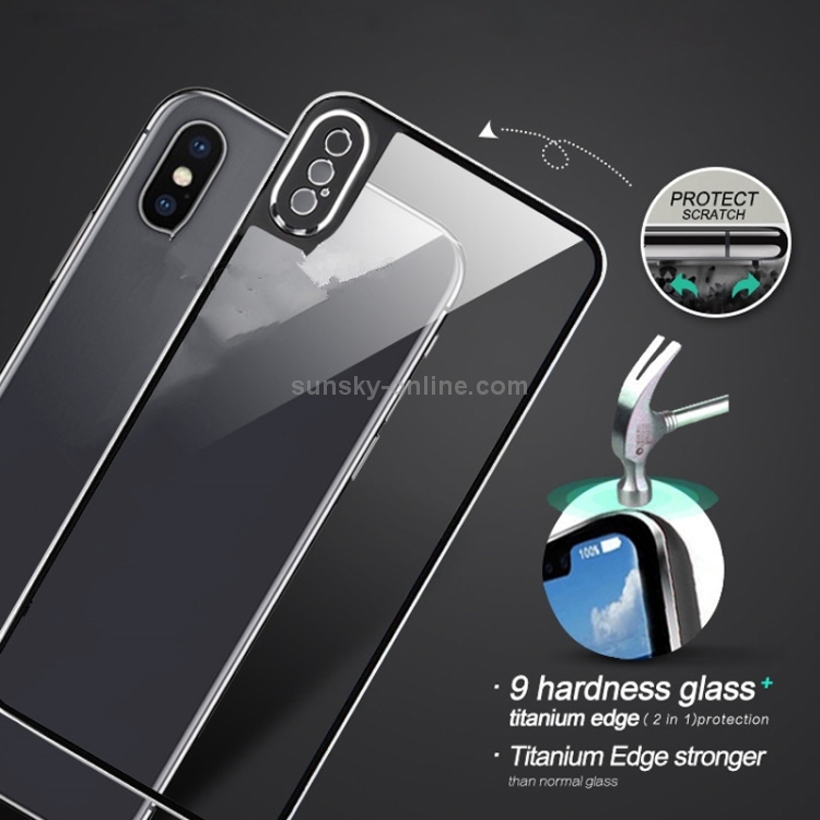 For iPhone XS Max 25pcs Titanium Alloy Metal Edge Full Coverage Back Tempered Glass Screen Protector (Silver) For iPhone XS Max 25pcs Titanium Alloy Metal Edge Full Coverage Back Tempered Glass Screen Protector (Silver)