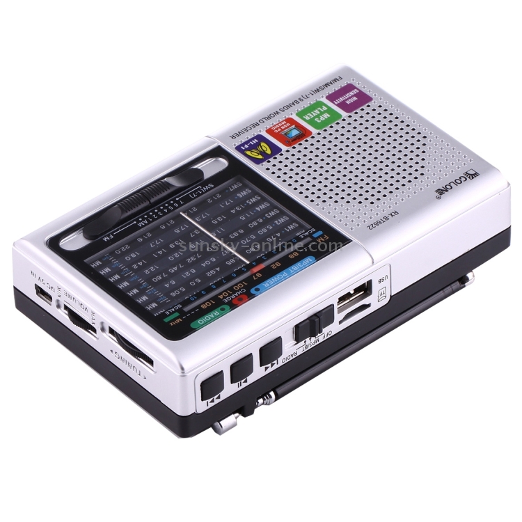 Radio FM portátil con grabadora, radio portátil pequeña recargable, mini  radio de bolsillo con reproductor de música SD / TF / aux, radio pequeña  para correr, viajar.