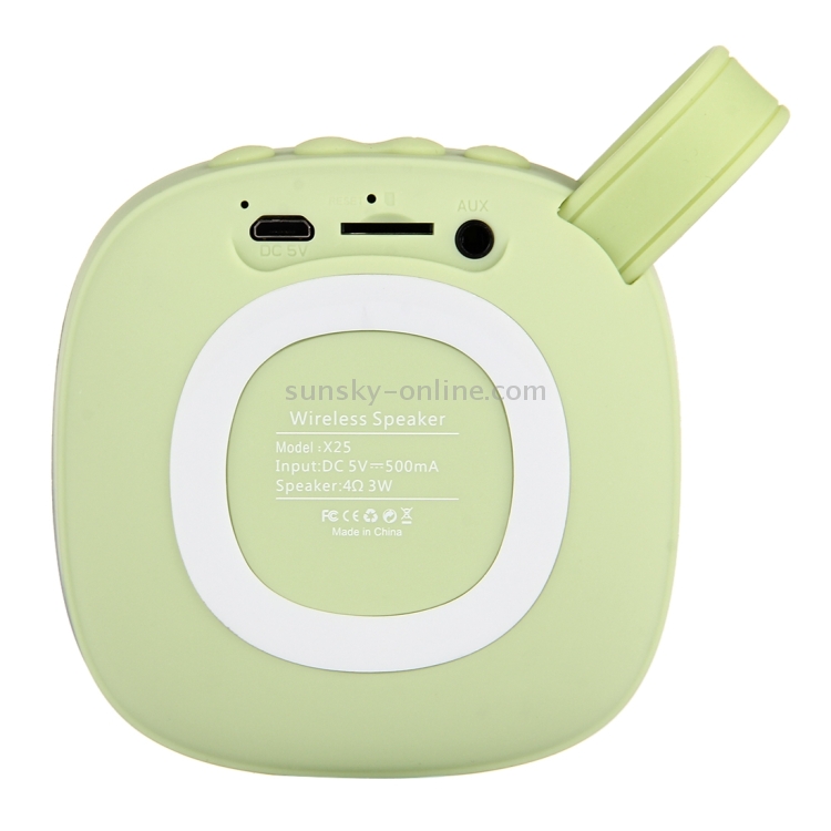 X25 Portable Fabric Design Bluetooth Stereo Speaker with Built-in MIC, Support Hands-free Calls & TF Card & AUX IN, Bluetooth Distance: 10m(Green) X25 Portable Fabric Design Bluetooth Stereo Speaker with Built-in MIC, Support Hands-free Calls & TF Card & AUX IN, Bluetooth Distance: 10m(Green)