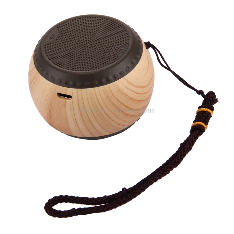 A14 Mini Portable Drum Shaped Wood Texture Bluetooth Stereo Speaker with Lanyard, Bluetooth Distance: 10m(Brown) A14 Mini Portable Drum Shaped Wood Texture Bluetooth Stereo Speaker with Lanyard, Bluetooth Distance: 10m(Brown)