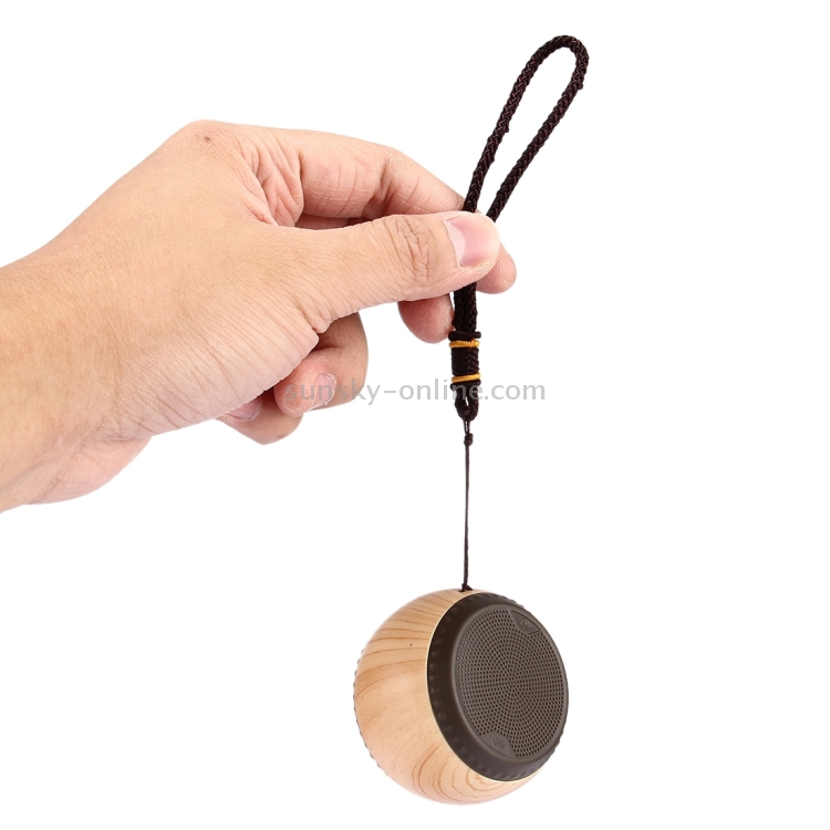 A14 Mini Portable Drum Shaped Wood Texture Bluetooth Stereo Speaker with Lanyard, Bluetooth Distance: 10m(Brown) A14 Mini Portable Drum Shaped Wood Texture Bluetooth Stereo Speaker with Lanyard, Bluetooth Distance: 10m(Brown)