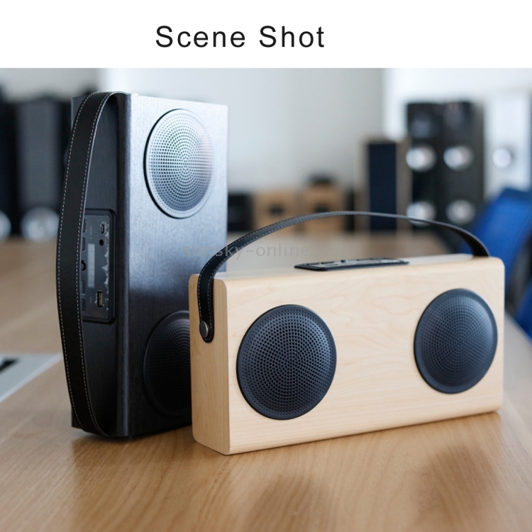 A006 Portable Wood Bluetooth V2.1 Stereo Speaker with Mic, Support Hands-free & AUX Line In & FM & USB Power Bank & LED Display (Black) A006 Portable Wood Bluetooth V2.1 Stereo Speaker with Mic, Support Hands-free & AUX Line In & FM & USB Power Bank & LED Display (Black)