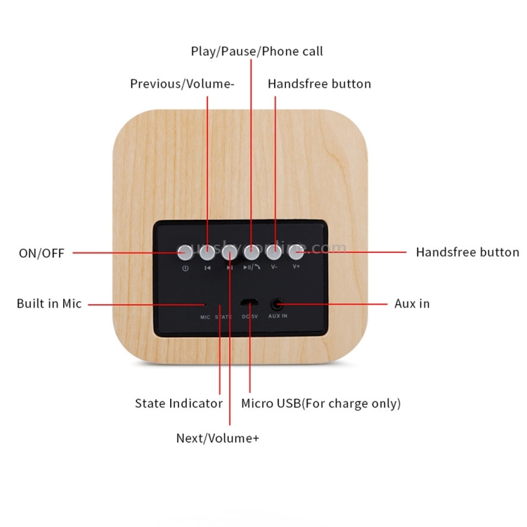 A008 Portable Wood Cubic Bluetooth V4.1 Stereo Speaker with Mic, Support Hands-free & AUX Line In (Yellow) A008 Portable Wood Cubic Bluetooth V4.1 Stereo Speaker with Mic, Support Hands-free & AUX Line In (Yellow)