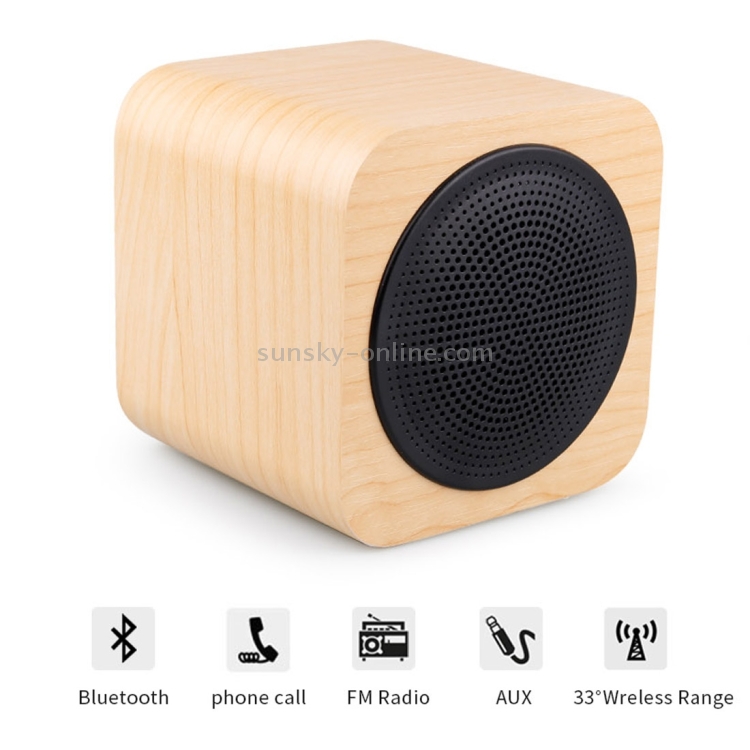 A008 Portable Wood Cubic Bluetooth V4.1 Stereo Speaker with Mic, Support Hands-free & AUX Line In (Yellow) A008 Portable Wood Cubic Bluetooth V4.1 Stereo Speaker with Mic, Support Hands-free & AUX Line In (Yellow)