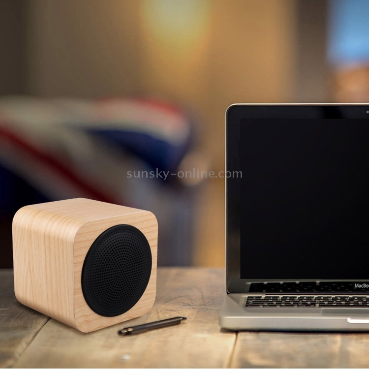 A008 Portable Wood Cubic Bluetooth V4.1 Stereo Speaker with Mic, Support Hands-free & AUX Line In (Yellow) A008 Portable Wood Cubic Bluetooth V4.1 Stereo Speaker with Mic, Support Hands-free & AUX Line In (Yellow)