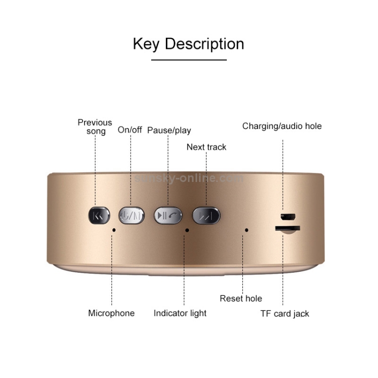 S1 Mini Bluetooth Speaker WeChat Collection Voice Broadcaster (Gold) S1 Mini Bluetooth Speaker WeChat Collection Voice Broadcaster (Gold)