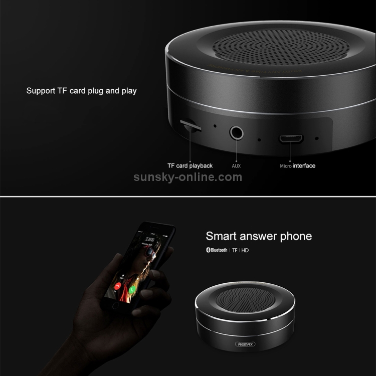 REMAX Portable Music Playback Metal Bluetooth Speaker REMAX Portable Music Playback Metal Bluetooth Speaker