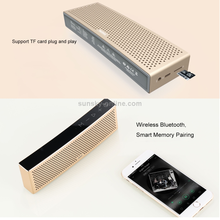 REMAX Portable Music Playback Metal Bluetooth Speaker(Blue) REMAX Portable Music Playback Metal Bluetooth Speaker(Blue)