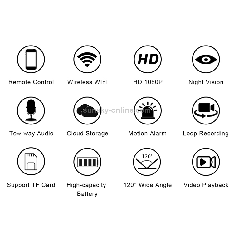 Cámara de monitoreo remoto de red WiFi WD9 1080P, admite detección de movimiento / visión nocturna por infrarrojos / intercomunicador de voz bidireccional - 6