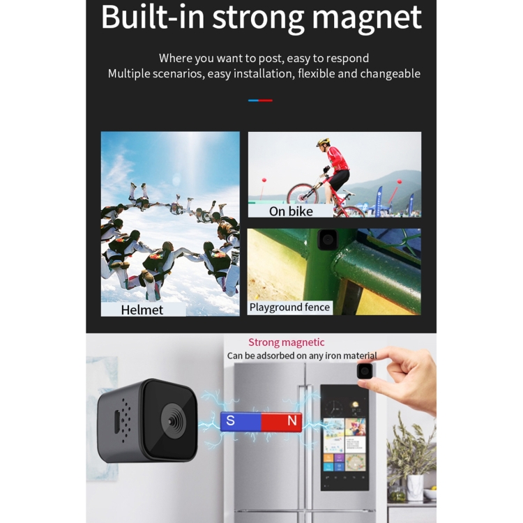 SQ28 1080P Mini cámara inteligente HD a prueba de agua, compatible con visión nocturna y detección de movimiento - 12