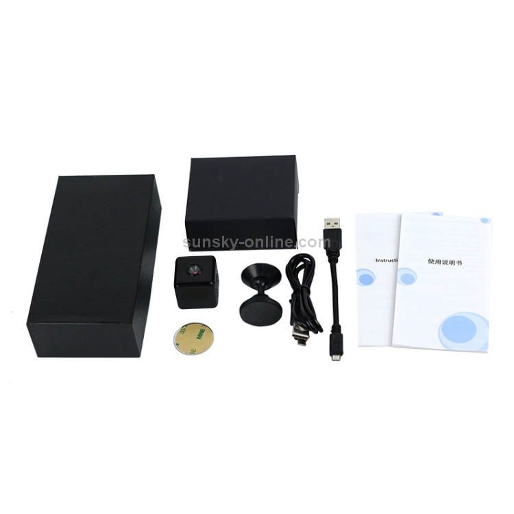 X6D 720P Cámara de vigilancia mini de pantalla inalámbrica de 720p, soporte infrarrojo de visión nocturna y detección de movimiento y tarjeta TF (blanco) - B2